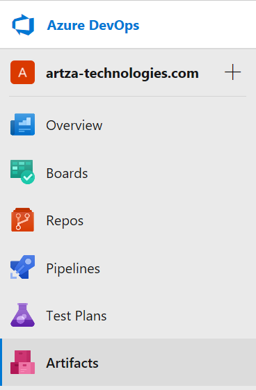 La rubrique Artifacts des services Azure DevOps