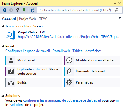 Fonctionnalités d’un projet TFVC dans Azure Devops